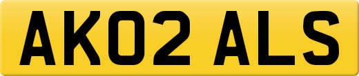 AK02 ALS private number plate